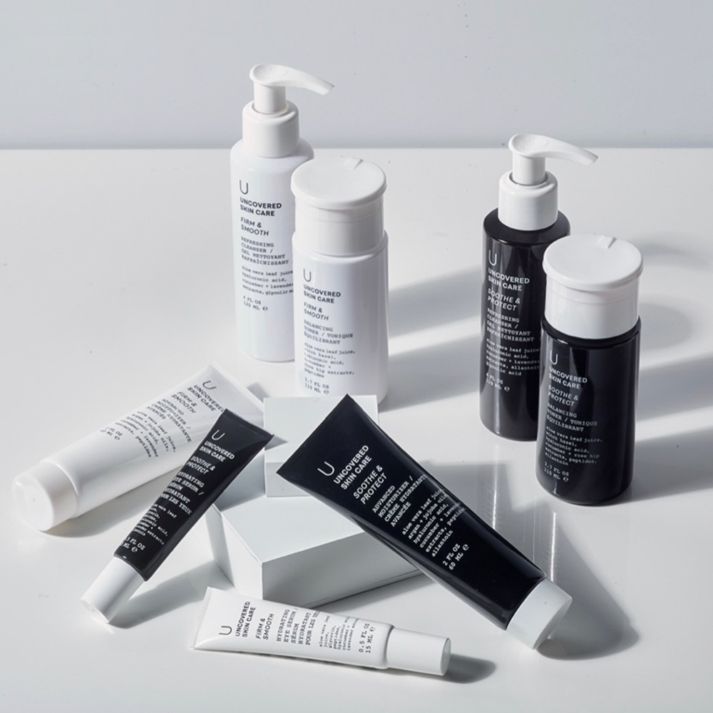 Uncovered Kit 4-STEP SKIN CARE ROUTINE CLEANSER TONĖR MOISTURIZER EYE SERUM